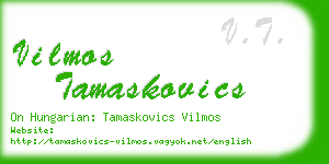 vilmos tamaskovics business card